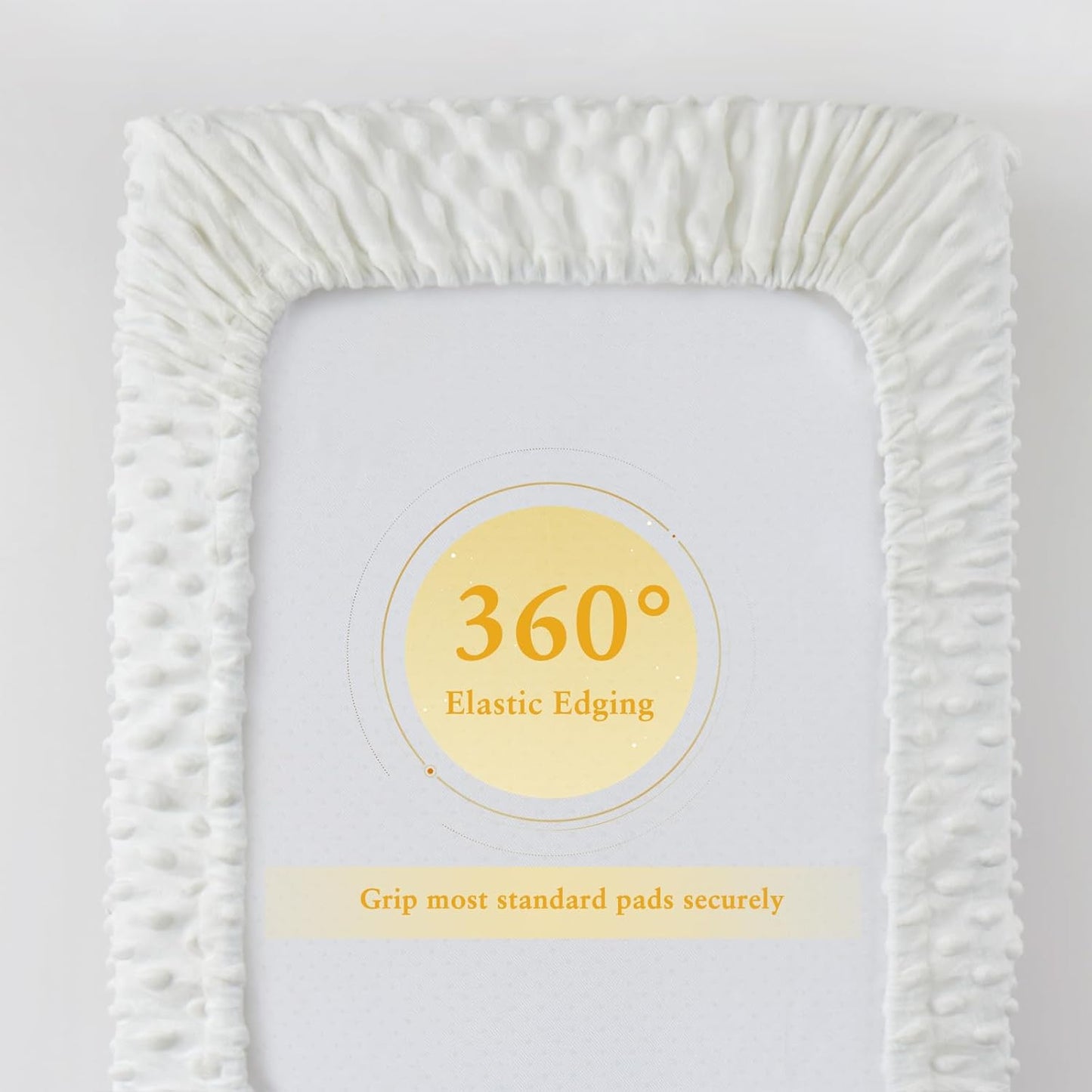 Homiest 2 Pack Changing Pad Cover, White + Sage Green Changing Table Sheets, Ultra Soft Fleece Minky Dot Fabric, Breathable Comfortable Diaper Pad Cover for Girls and Boys, Machine Washable