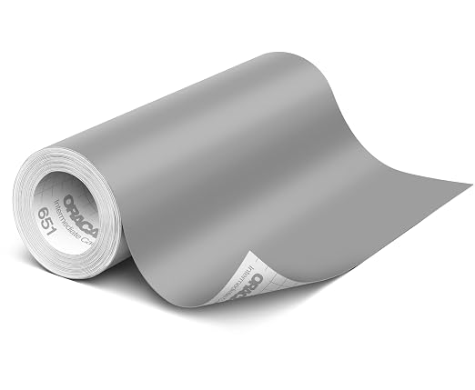 ORACAL 651 Matte Grey Vinyl Durable Roll Easy to Weed Permanent Adhesive Craft