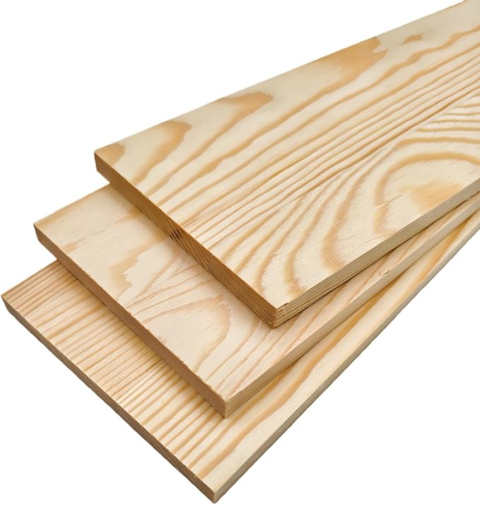 3PCS Rectangle Wood Boards Unfinished Wood Blocks