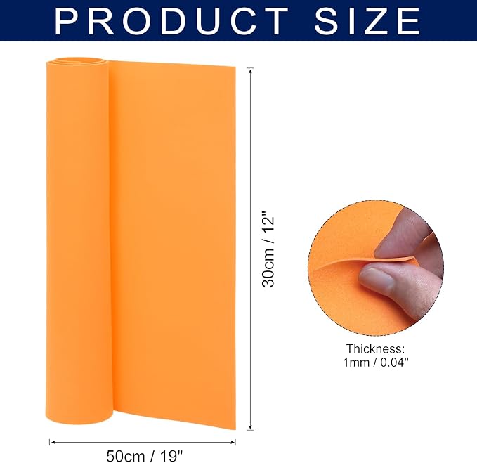 MECCANIXITY Foam Sheets Crafts 19x12 Inch 1mm EVA Craft Foam Paper Foam Sheets