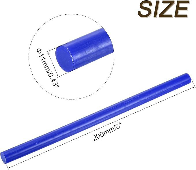 uxcell 30pcs 11mm x 200mm Full Size Hot Glue Gun Sticks 8-inch x 0.43-inch High