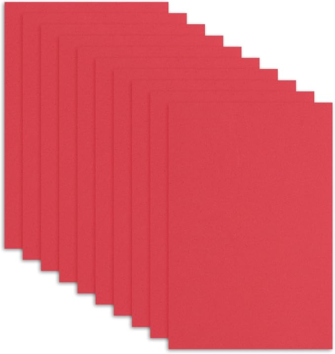 uxcell 10 Pcs Red EVA A4 Foam Sheets Crafts, 12 x 8 Inch Foam Paper