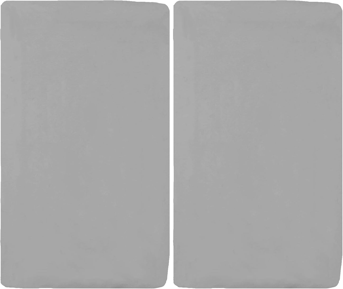 American Baby Company 100% Natural Cotton Fitted Cradle/Bassinet Sheet 36" x 18" - Soft, Breathable & Hypoallergenic Bed Sheet, Gray, Neutral for Boys & Girls (Pack of 2)