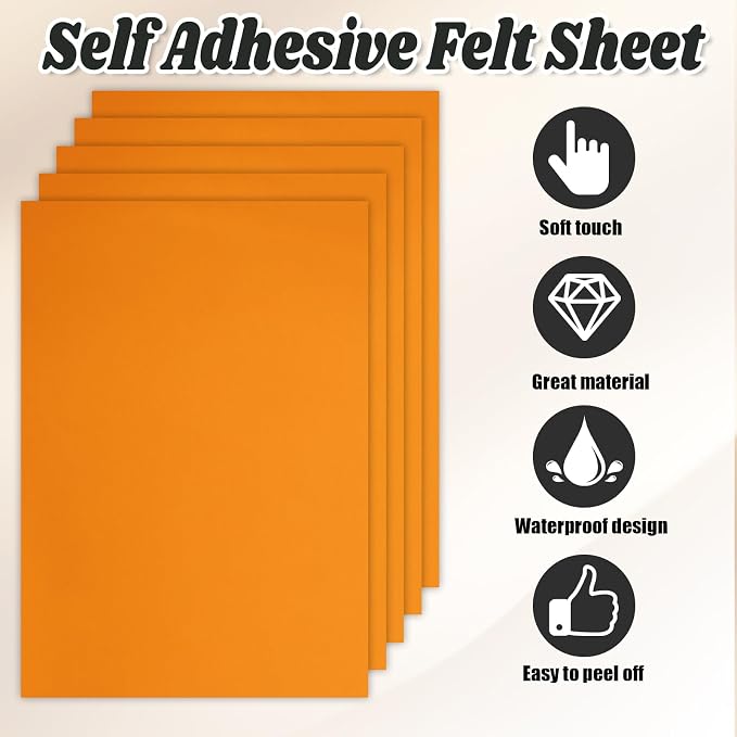 Biaungdo 6 Pcs 8 x 12 Inch Felt Fabric Sheets,