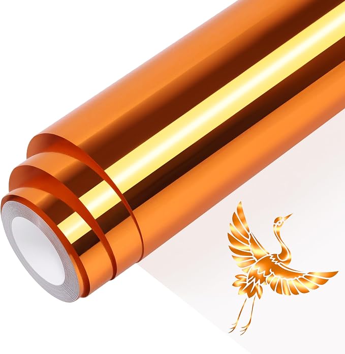 Orange Metallic Foil Heat Transfer Vinyl