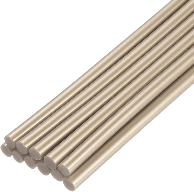 uxcell Mini Hot Glue Sticks for Glue Gun 7mm x 100mm Champagne Gold 12pcs