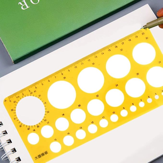 Utoolmart Geometric Drawing Template Measuring Ruler 20cm
