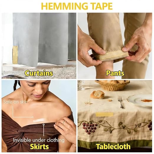 SWRT Double Sided Fabric Tape for Hem, Fashion Dress, Curtains – Heavy Duty