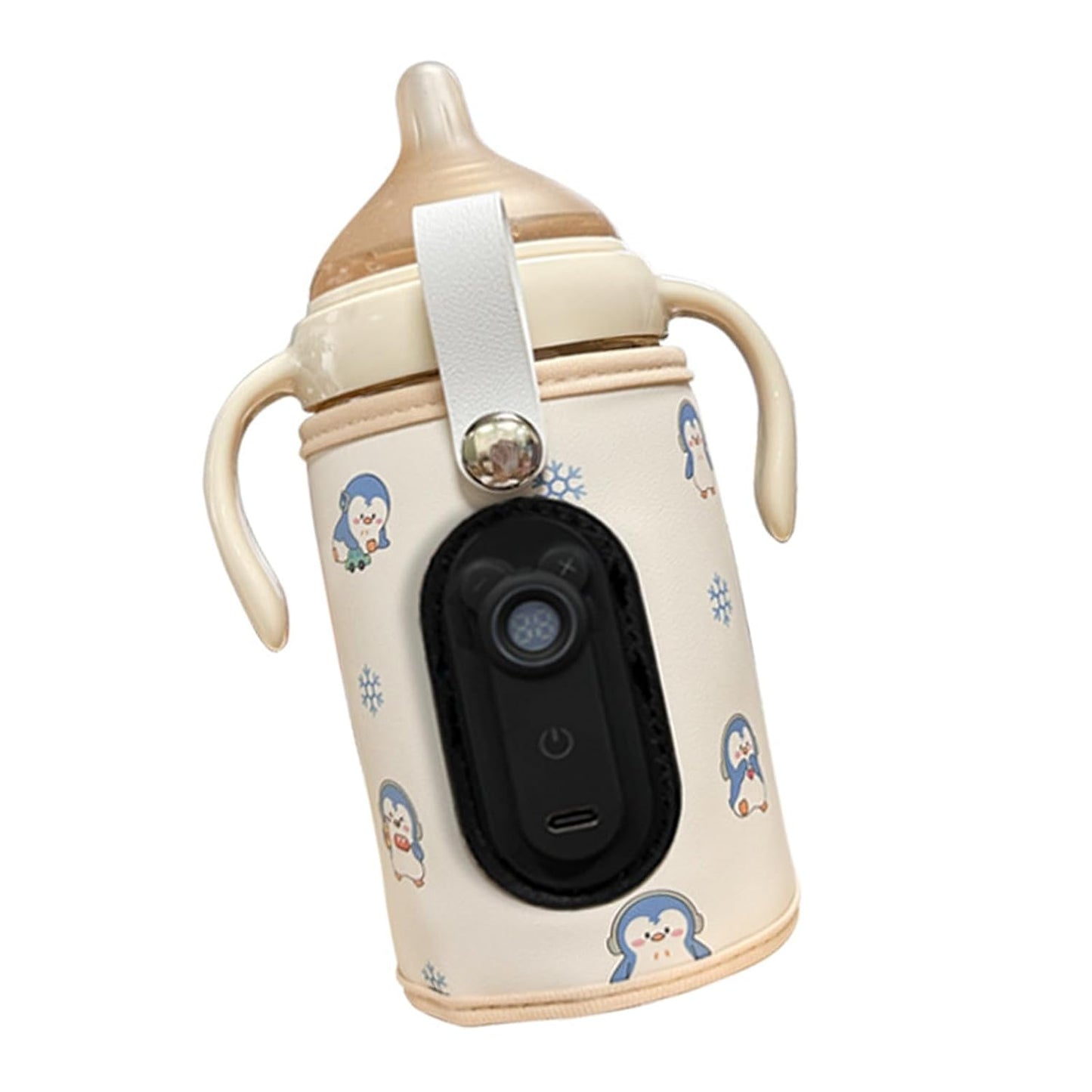 Portable USB Baby Bottle Warmer with LCD Display Adjustable Temperature Baby Bottle Warmer Device for Travel & Home Use