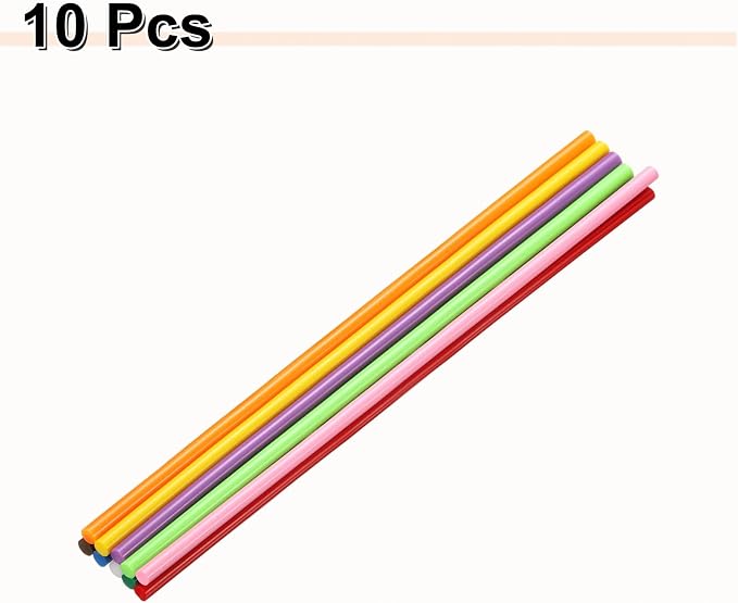HARFINGTON 10pcs Hot Glue Sticks 0.28" Dia x 11.81" Long EVA Mini Hot Melt
