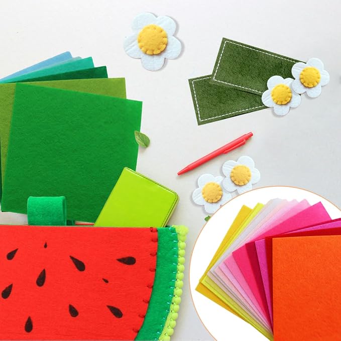 40 Pcs Felt Fabric Sheet, 1mm Thick