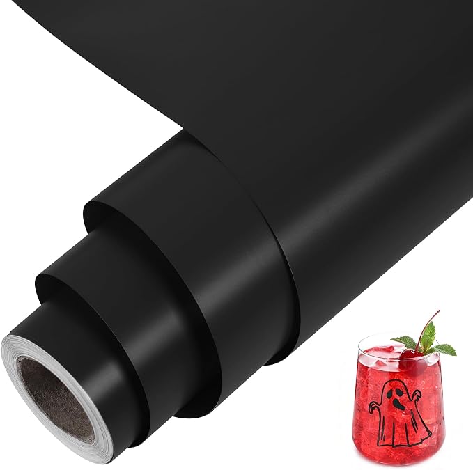 TORC Black Permanent Vinyl 12" x 14 FT Matte Black Adhesive Vinyl Roll