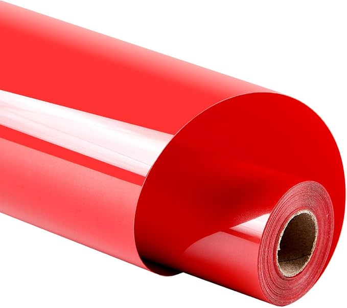 guangyintong Heat Transfer Vinyl Red HTV Rolls, Glossy Surface Red HTV Vinyl