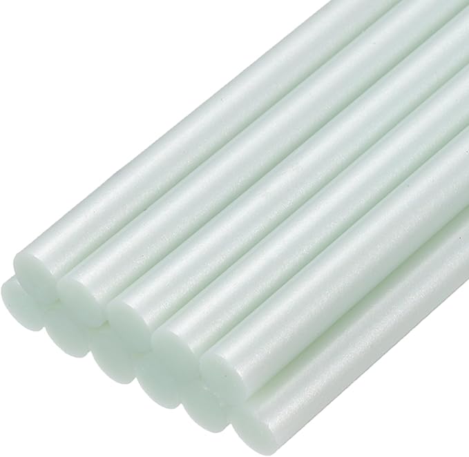 uxcell Mini Hot Glue Sticks for Glue Gun 7mm x 100mm Light Grass Green 12pcs
