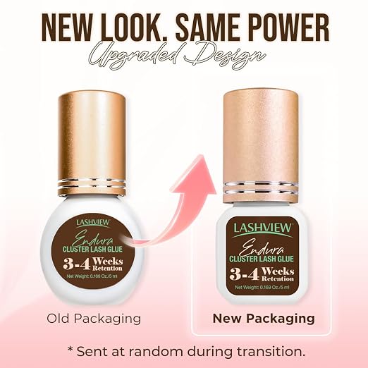 LASHVIEW Lash Cluster Glue Strong Hold, 3-4 Weeks Long-Lasting, Waterproof &