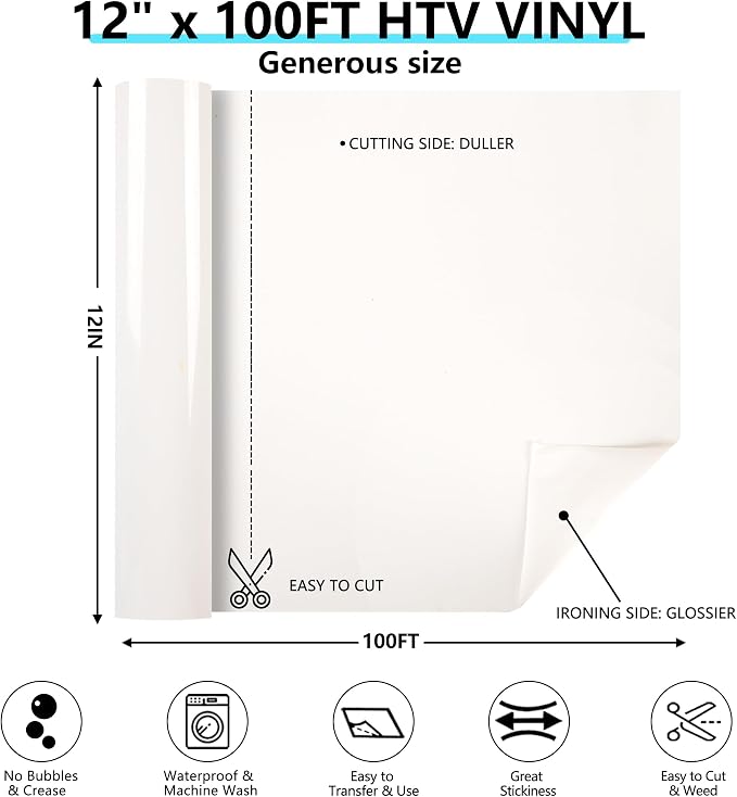 Guangyintong White HTV Heat Transfer Vinyl Rolls