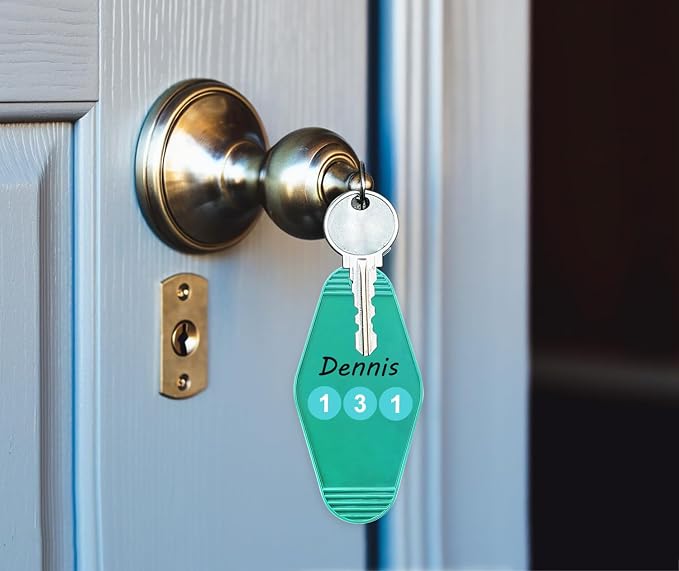 8PCS Motel Keychain Blank Hotel Key Tags Holder