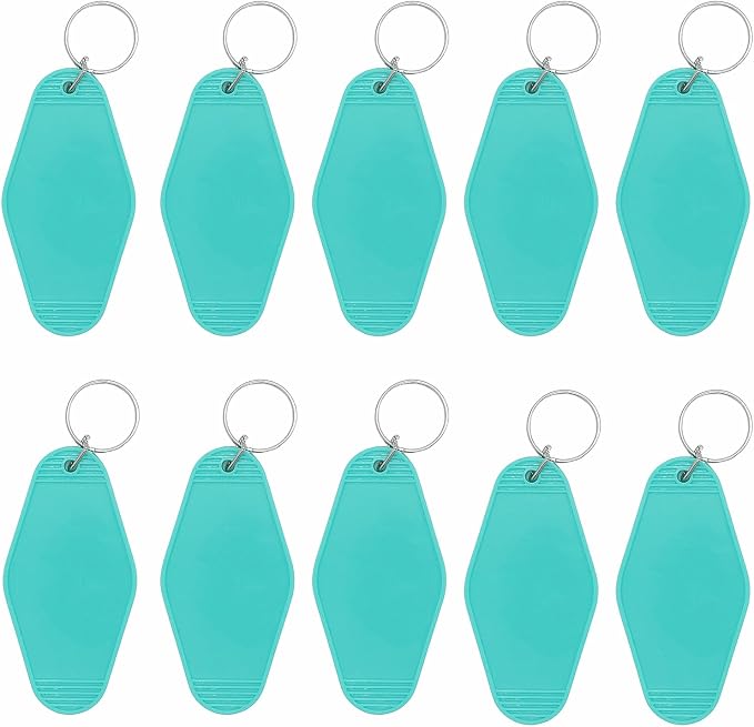 10pcs Blank Hotel Keychains Bulk Vintage Motel Keychain Vinyl HTV printing