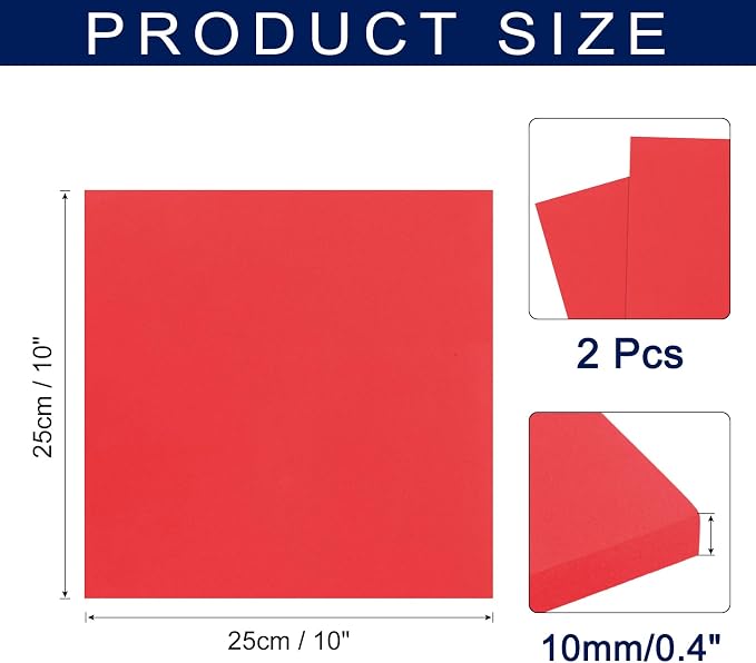 MECCANIXITY Foam Sheets Crafts 10x10 Inch 10mm EVA Craft Foam Paper Foam Sheets