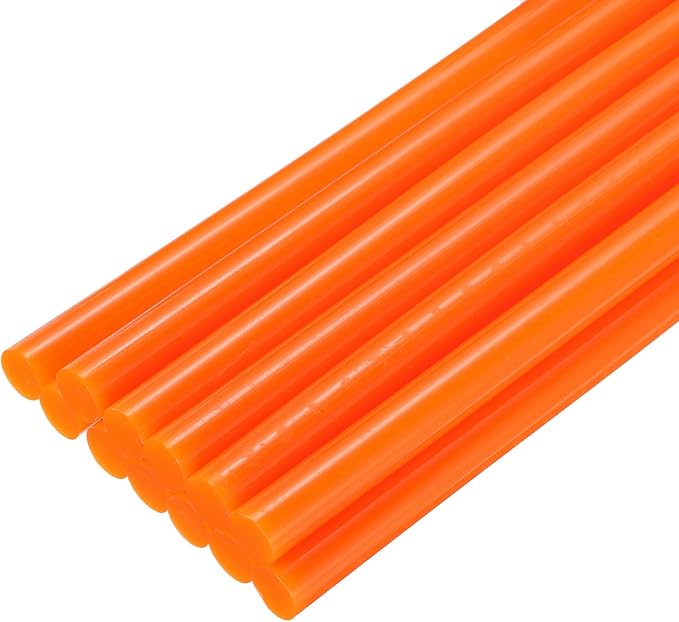 uxcell Mini Hot Glue Sticks for Glue Gun 11mm x 200mm Orange 12pcs