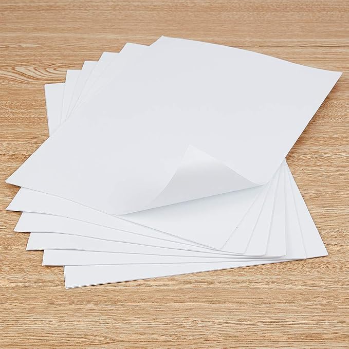 BENECREAT 10PCS 1mm Thick Adhesive Foam Sheet 8.3x11.8 Insulation Foam