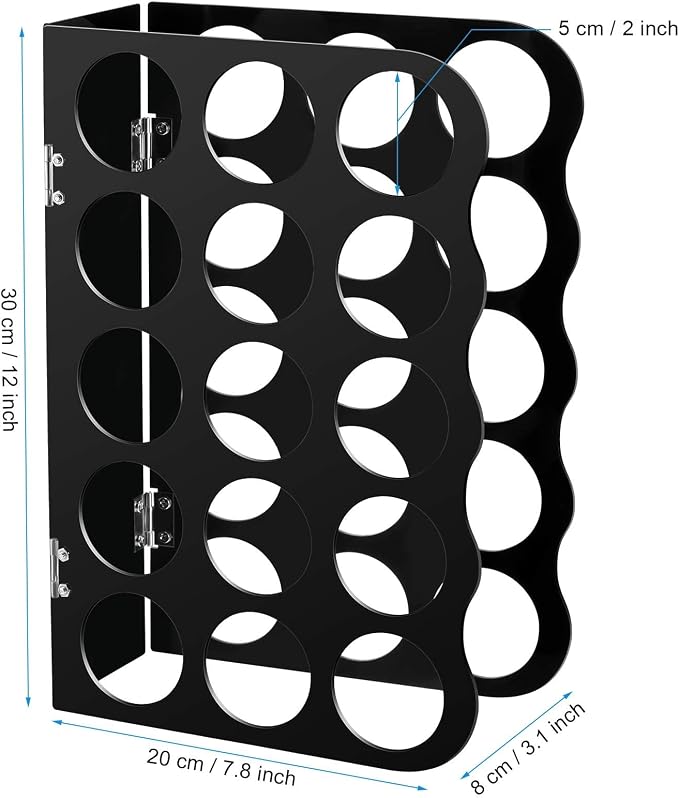 Outus Vinyl Storage Rack Acrylic 15 Holes Vinyl Roll Holder Craft Paper Storage