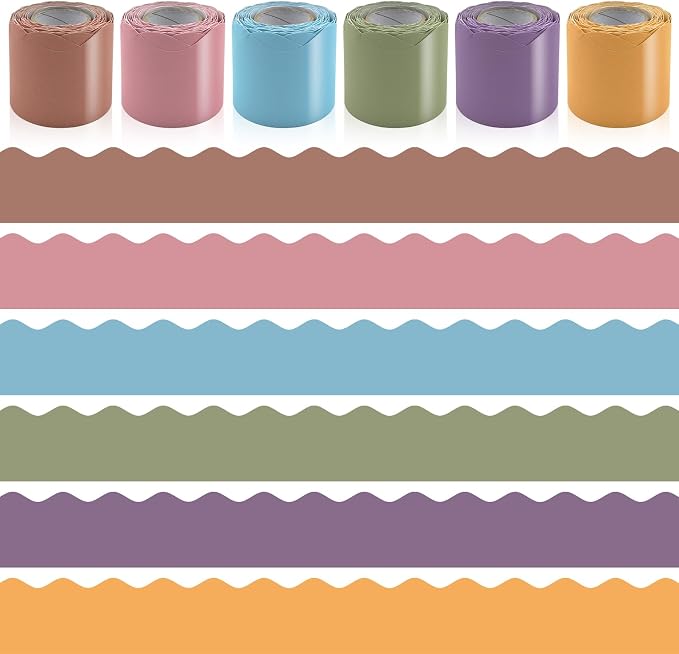 6 Rolls 196.8 Ft Boho Bulletin Board Borders