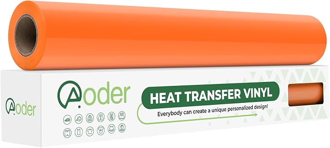 Aoder Fluorescent Orange Heat Transfer Vinyl