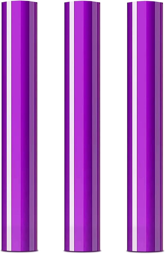 Puff Vinyl Heat Transfer 3 Sheets 12"x10"-Purple | 3D Puffy htv Iron-On Vinyl