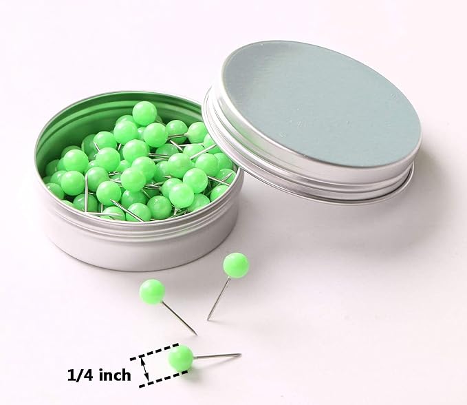 Tupalizy 100PCS 1/4 Inch Small Round Head Map Tacks Pins