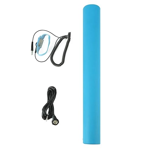 MWRF Source™ ESD Mat Kit with Wrist Strap and Grounding Cord (2 FT x 4 FT, Blue)