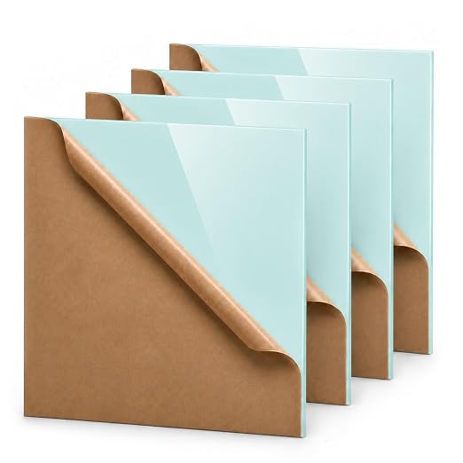 Macaron Pastel Cast Acrylic Sheets 12x12 1/8" | Dual finish matte & glossy cast