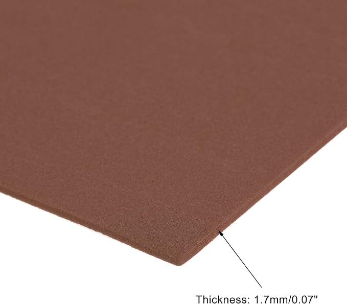 uxcell Coffee EVA Foam Sheets, 11.8x7.9 in 2mm Thick Handicraft Foam Paper