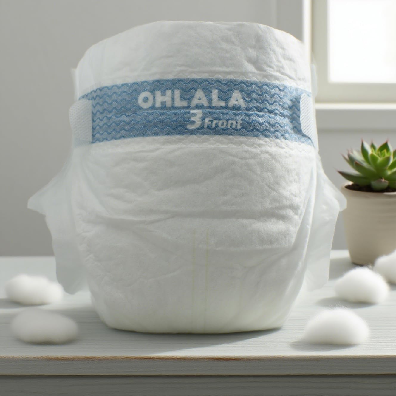 OHLALA Luxury Diapers Size 1 Hypoallergenic | Skin-Friendly & Leakproof | Fragrance-Free | Ultra-Thin | 2 Pack 136counts | 8-14 lbs