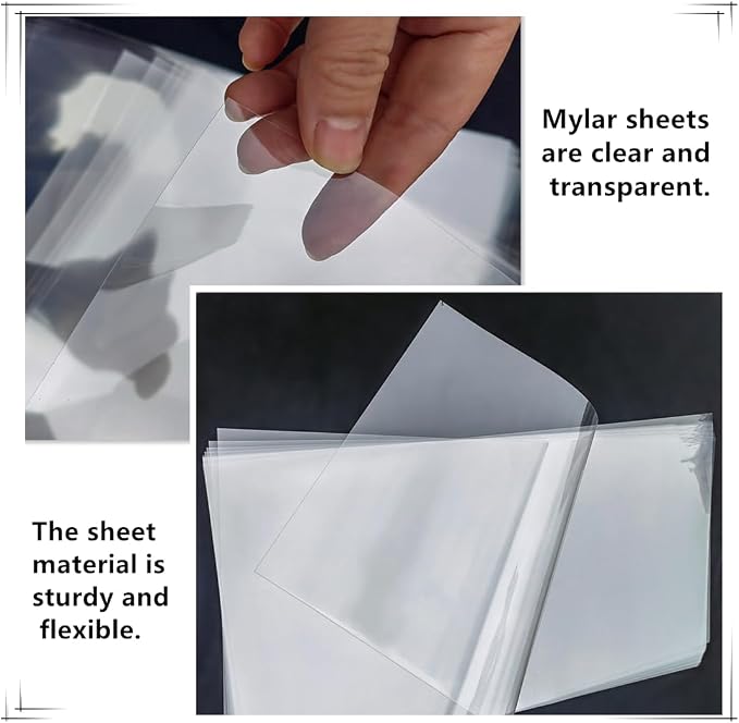 8 Sheets 7.5 mil Acetate Mylar Sheet 12 x 24 inch Transparent PET Blank Stencil