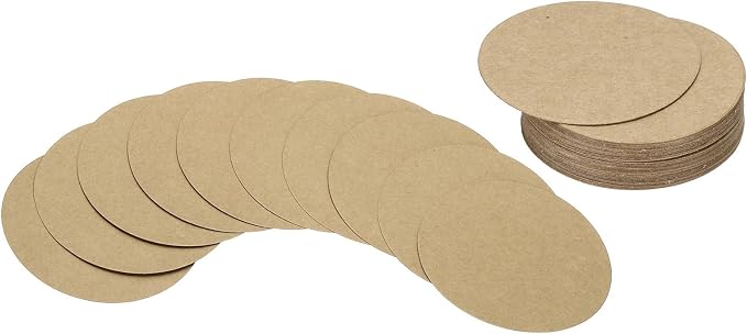PATIKIL 2inch Circle Card Stock, Kraft Color