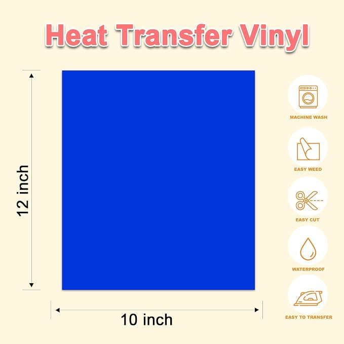 12Pcs DUEUIOE Puff Vinyl Heat Transfer 12x10Inch, Puff Vinyl Heat Transfer