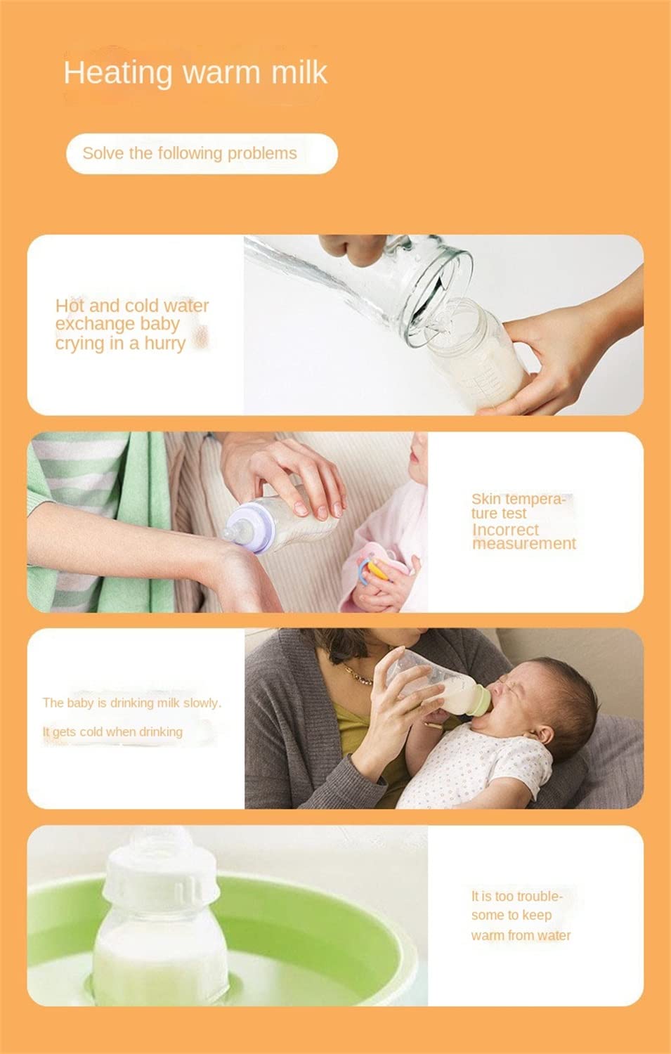 USB Milk Warmer Bag - 2023 New Fast Bottle Warmer for Travel, Portable Car Bottle Warmer for Travel, on The Go Bottle Warmer with USB Cables, Gentle Warmth Maintain Perfect Temperature (White)
