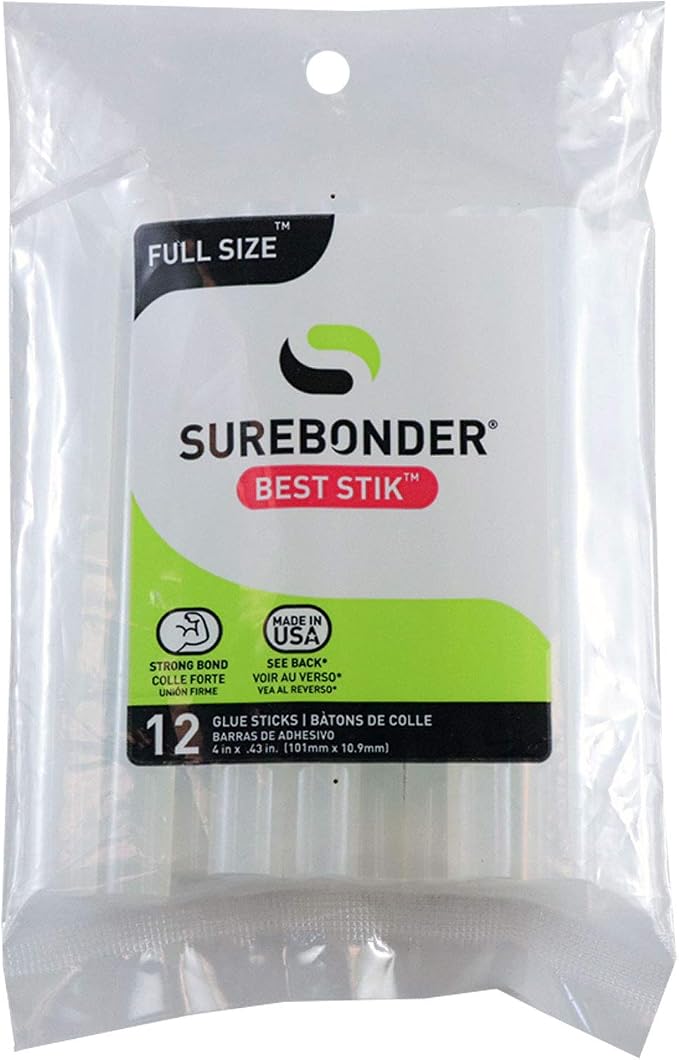 Surebonder Best Stik Heavy Duty Acrylic Hot Glue Sticks, 40% Stronger Bond