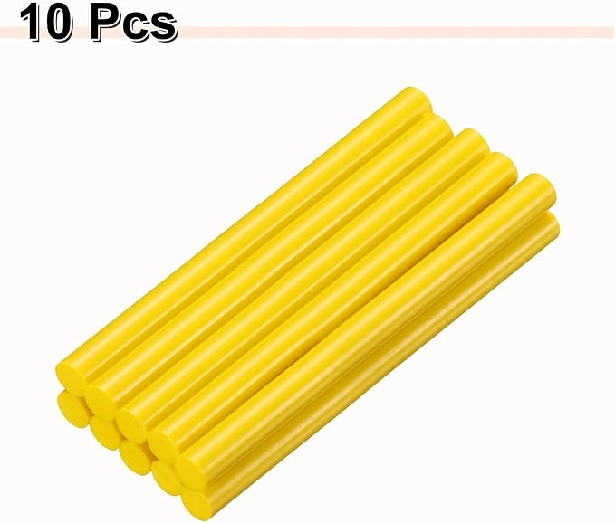 HARFINGTON 10pcs Hot Glue Sticks 0.43" Dia x 5.91" Long EVA Mini Hot Melt
