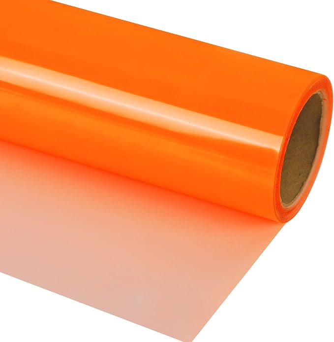 guangyintong Fluorescent Heat Transfer Vinyl Neon Orange HTV Rolls, HTV Vinyl