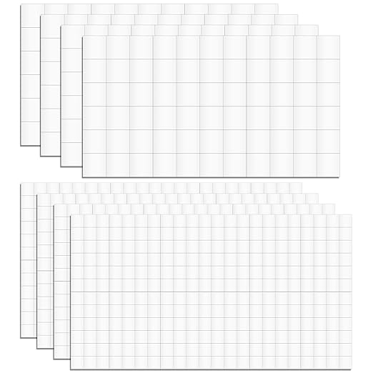 8 Sheets 1320 Pcs Foam Squares 2 Sizes Double Sided Foam Tape Adhesive Dots
