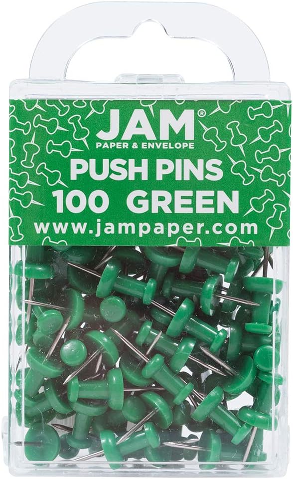JAM PAPER Colorful Push Pins