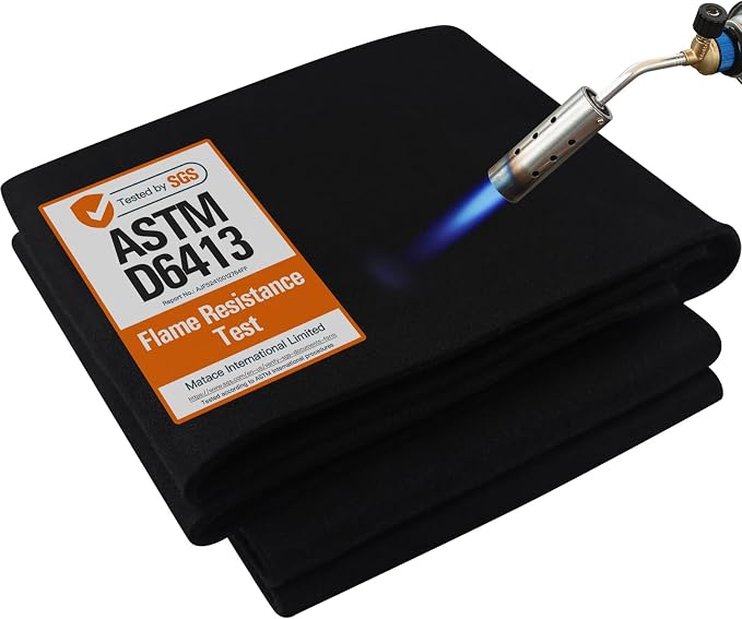 Matace Welding Blanket Fireproof 6x8 Feet Carbon Felt Soldering Mat & Pad