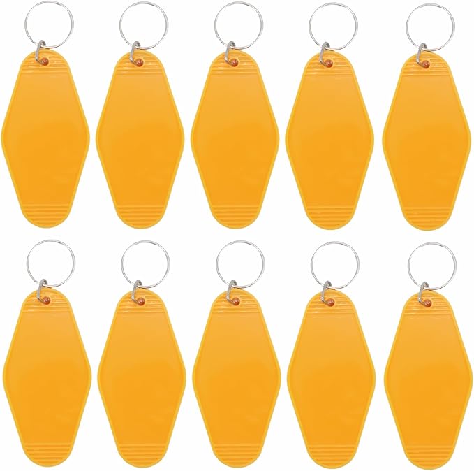 10pcs Blank Hotel Keychains Bulk Vintage Motel Keychain Vinyl HTV printing