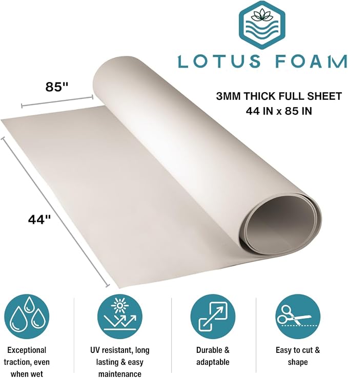 LotusFoam EVA Foam Sheet 3mm – 44"x 85" Craft Foam