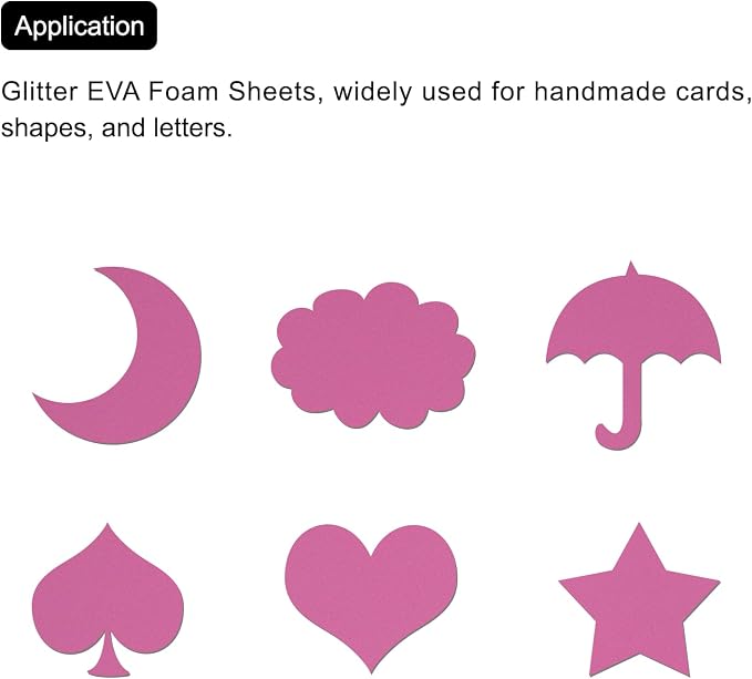uxcell Rose EVA Foam Sheets, 11.8x7.9 in 2mm Thick Handicraft Foam Paper