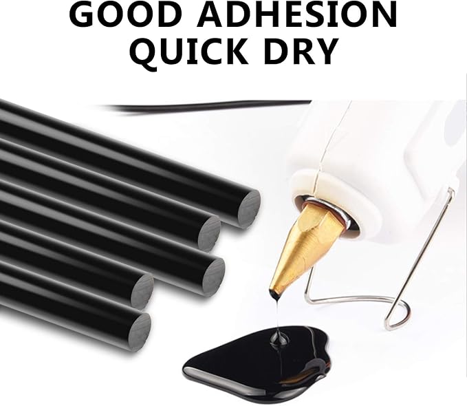 ENPOINT 120pcs Black Hot Glue Sticks Bulk, 0.27"x4" Mini Hot Glue Sticks EVA