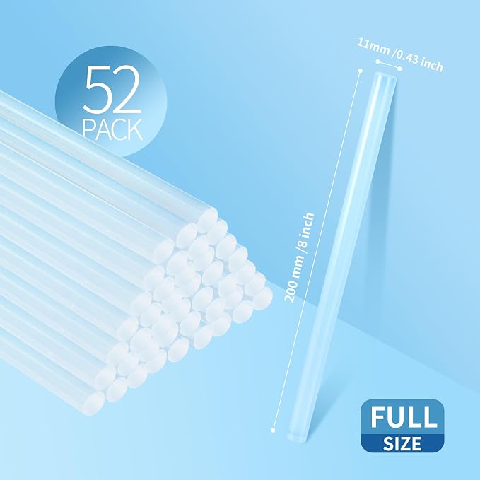 MATUFF Hot Glue Sticks Full Size, 0.43” Dia x 8” Long