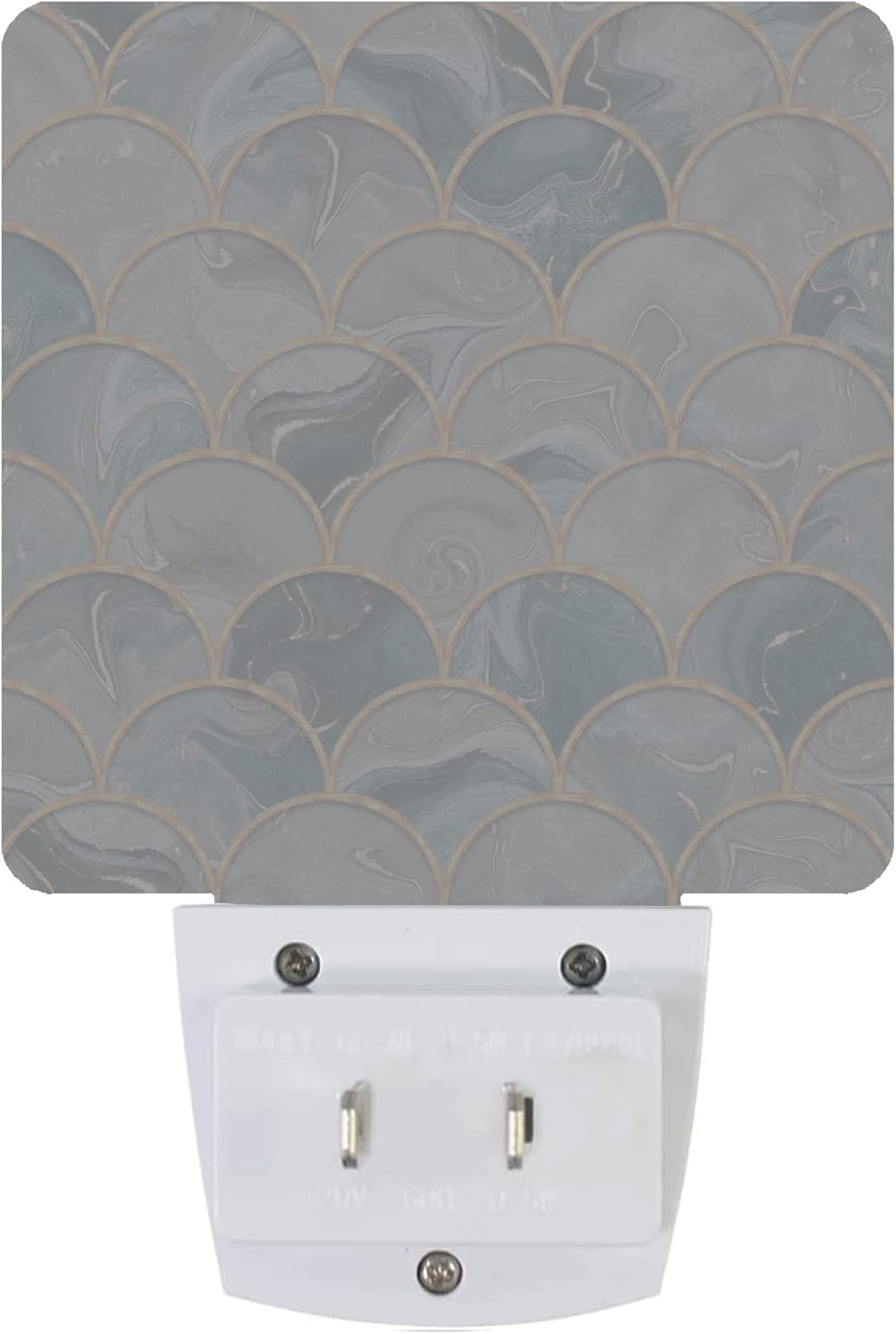Mermaid Fish Scales Marble Night Light Plug-in LED Nightlights Auto Sensor Night Lamp Dusk-to-Dawn Lamp Home Decor for Nursery Children Girls Boys